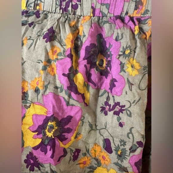 Forever 21 Floral Ruffle Mini Skirt with Pockets Boho Style Size L - Picture 5 of 7